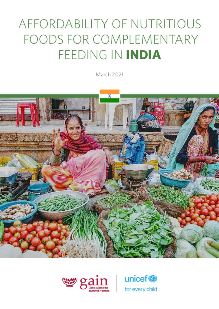Affordability of nutritious foods for complementary feeding in India