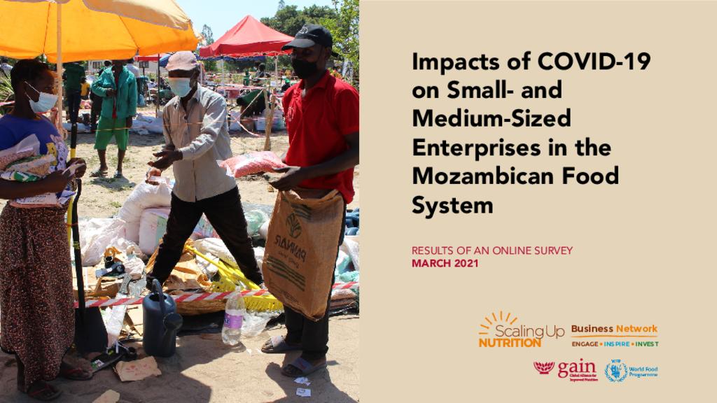 Impacts of COVID-19 on small- and medium-sized enterprises in the Mozambican food system
