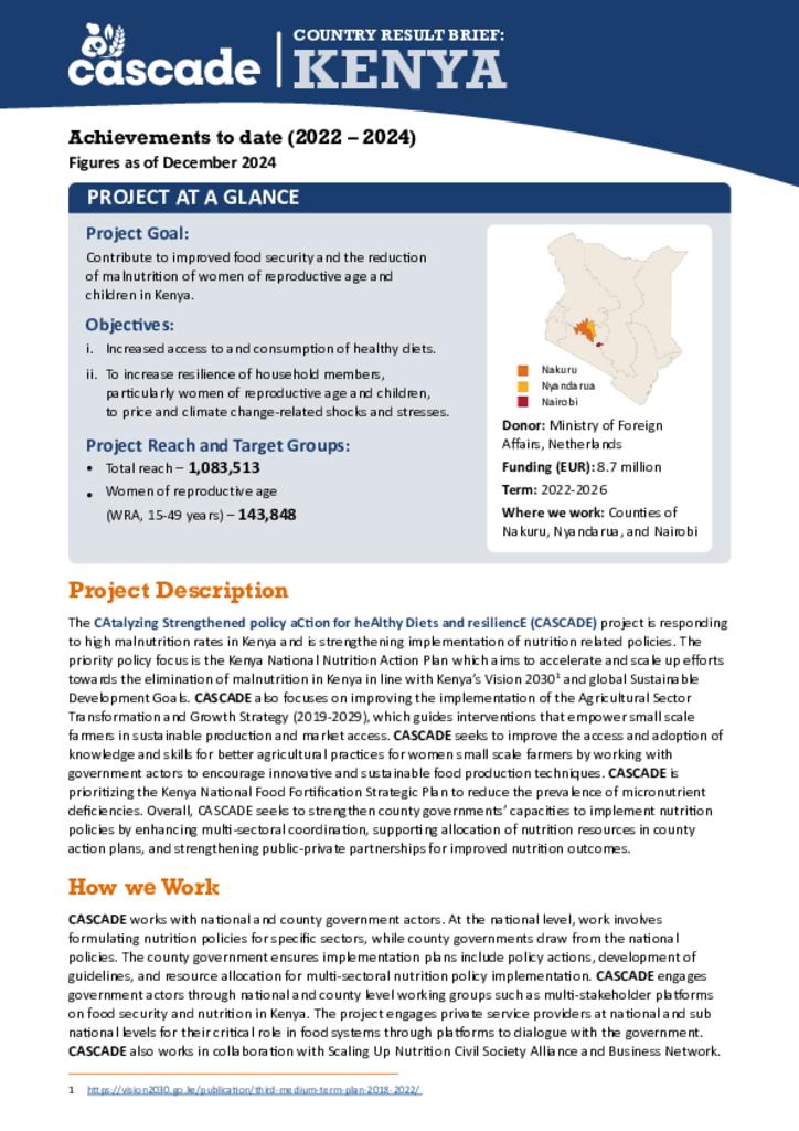 CASCADE Result Brief Kenya