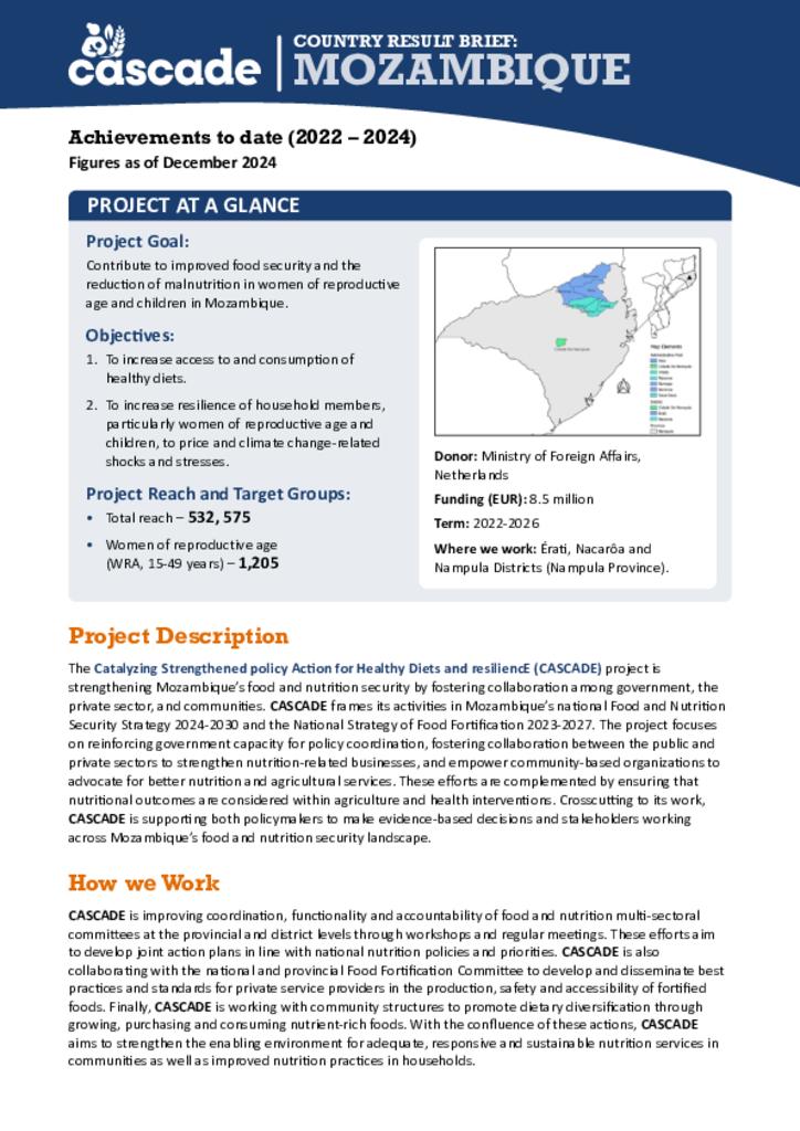 CASCADE Result Brief- Mozambique