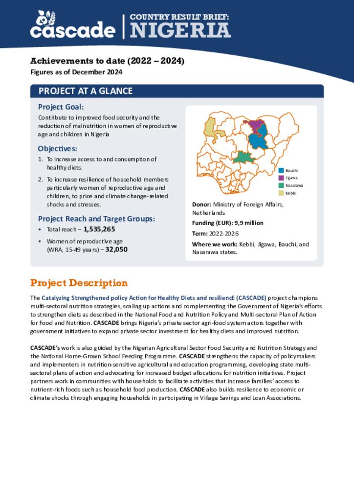 CASCADE Result Brief- Nigeria