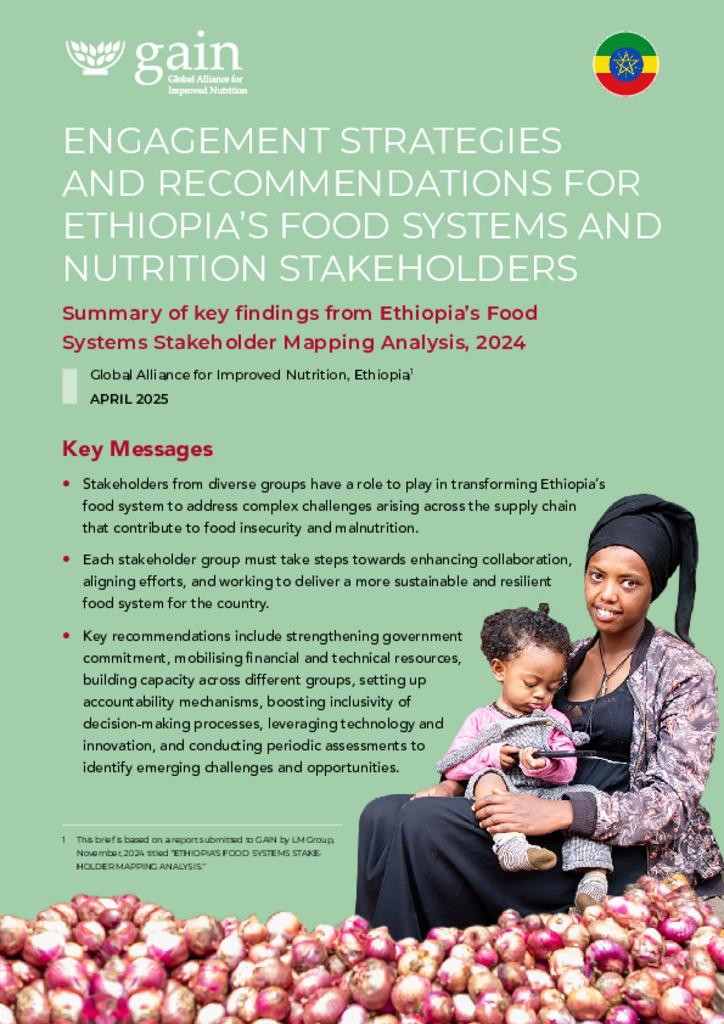 Engagement Strategies and Recommendations for Ethiopia’s Food Systems and Nutrition…