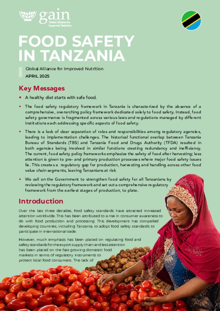 Food Safety In Tanzania