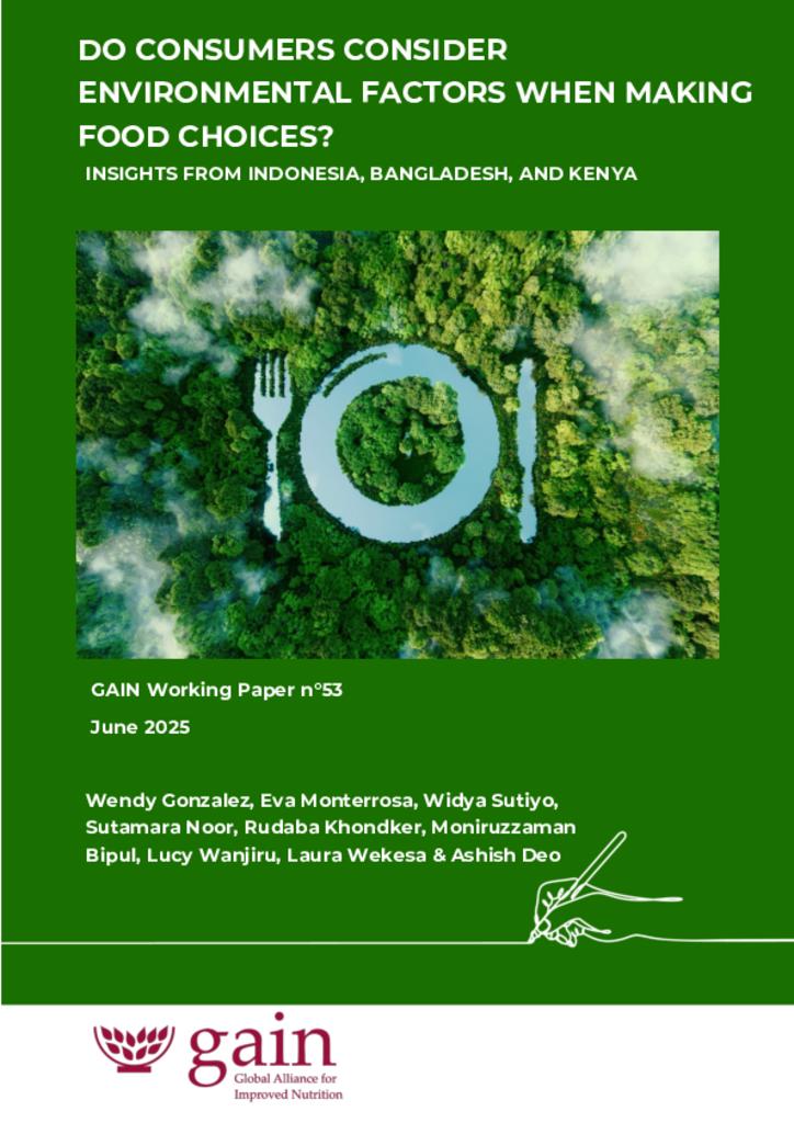 Do Consumers Consider Environmental Factors When Making Food Choices?