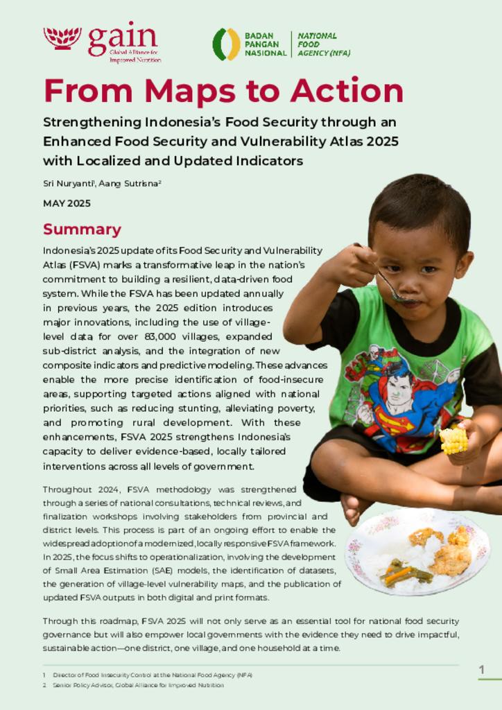 Strengthening Indonesia’s Food Security through an Enhanced Food Security and…