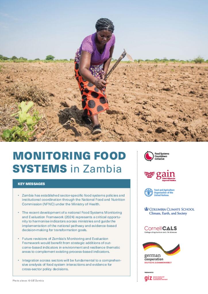 Food Systems Countdown Initiative Country Policy Brief Zambia