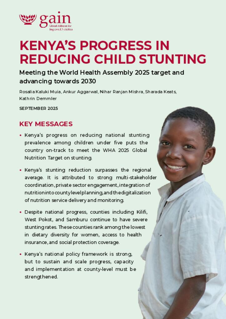 Kenya’s Progress In Reducing Child Stunting