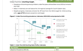 Indonesia Fact Sheet-WHA Global Nutrition Targets