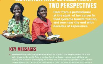 Opinion Brief: Why we work on Food, Nutrition and Development: Two Perspectives